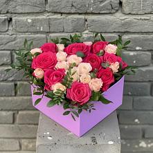 Композиция моя любовь в Батырево Цветочная композиция из Розы в коробке в Батырево