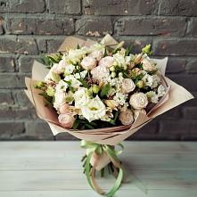 Букет цветов из:  Альстромерии, Розы и Хризантемы #REPLACE_PRED# Батырево