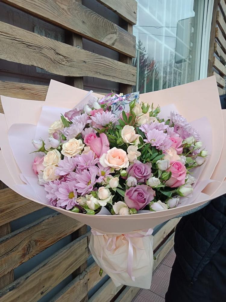 Букет цветов из: Розы и Хризантемы в Батырево