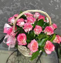 Цветочная композиция из Розы в корзине #REPLACE_PRED# Батырево