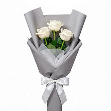 Букет 3 белые розы #REPLACE_PRED# Батырево