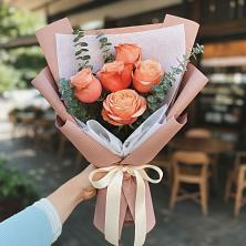 Букет персиковый аромат в Батырево Букет цветов из:  Розы в Батырево