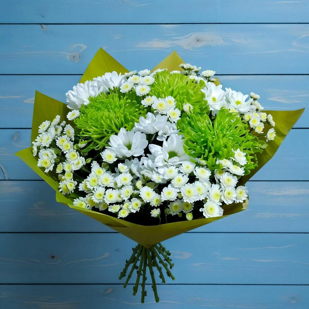 Букет скромность в Батырево Букет цветов из: Хризантемы в Батырево