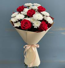 Букет цветов из:  Розы и Хризантемы в Батырево