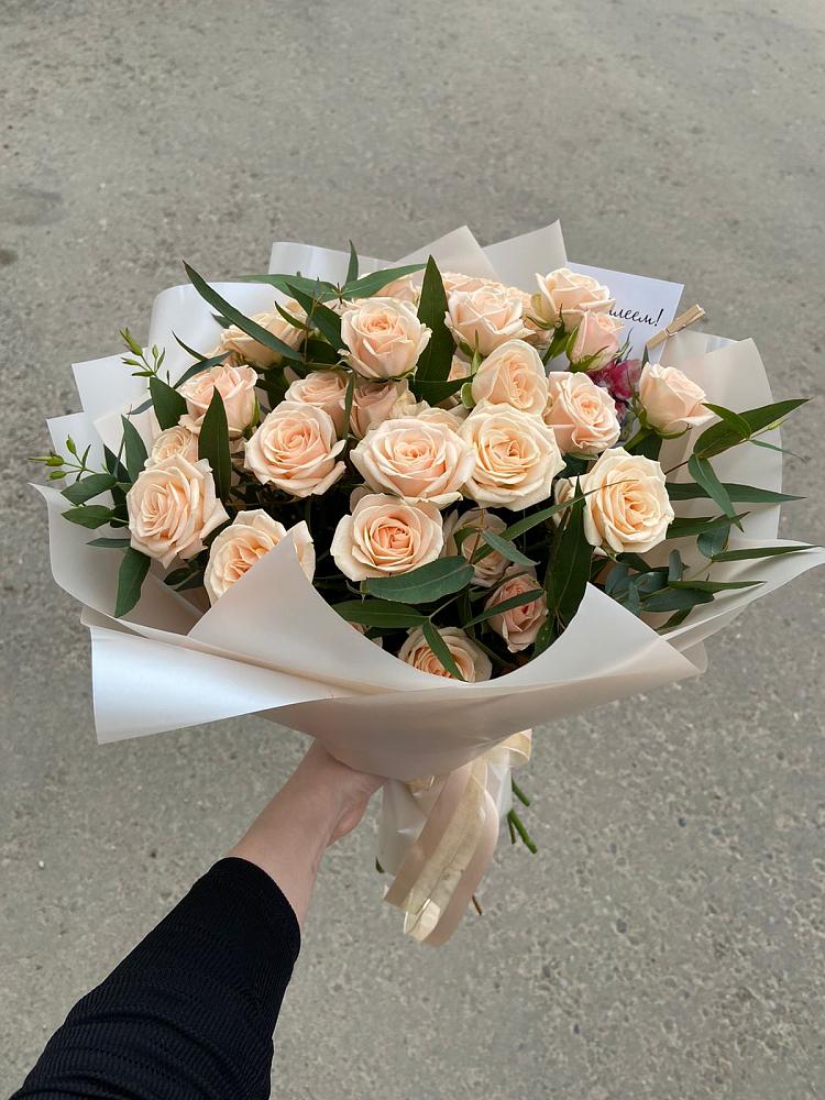 Букет Кремовые розы Латте в Батырево