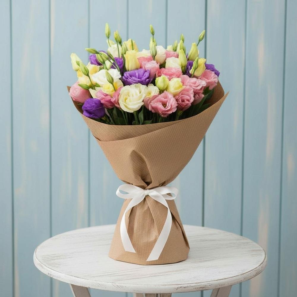 Букет Цветная эустома в Батырево Букет цветов из: Лизиантусы в Батырево