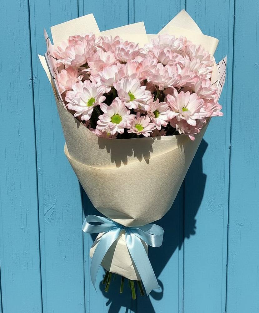 Букет Розовые хризантемы в Батырево Букет цветов из: Хризантемы в Батырево