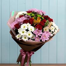 Букет цветов из:  Розы, Хризантемы и Альстромерии в Батырево