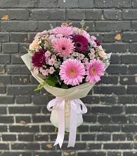 Букет цветов из:  Герберы и Хризантемы в Батырево