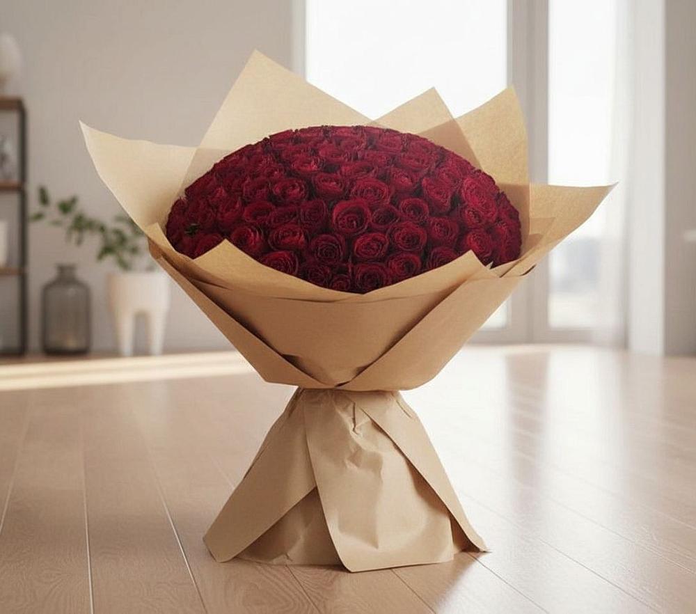 Букет 101 Красная роза в Батырево
