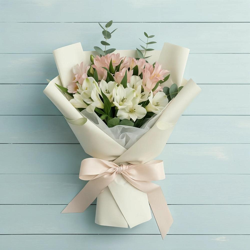 Букет Утренний поцелуй в Батырево Букет цветов из: Альстромерии в Батырево