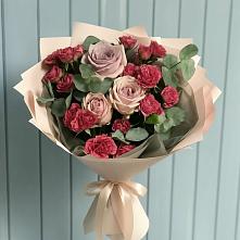 Букет цветов из:  Гвоздики и Розы в Батырево