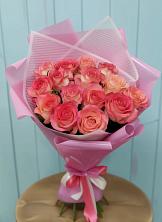 15 Розовых роз Равель в Батырево Букет 15 Розовых роз Равель в Батырево