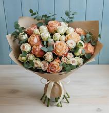 Букет цветов из:  Альстромерии и Розы #REPLACE_PRED# Батырево